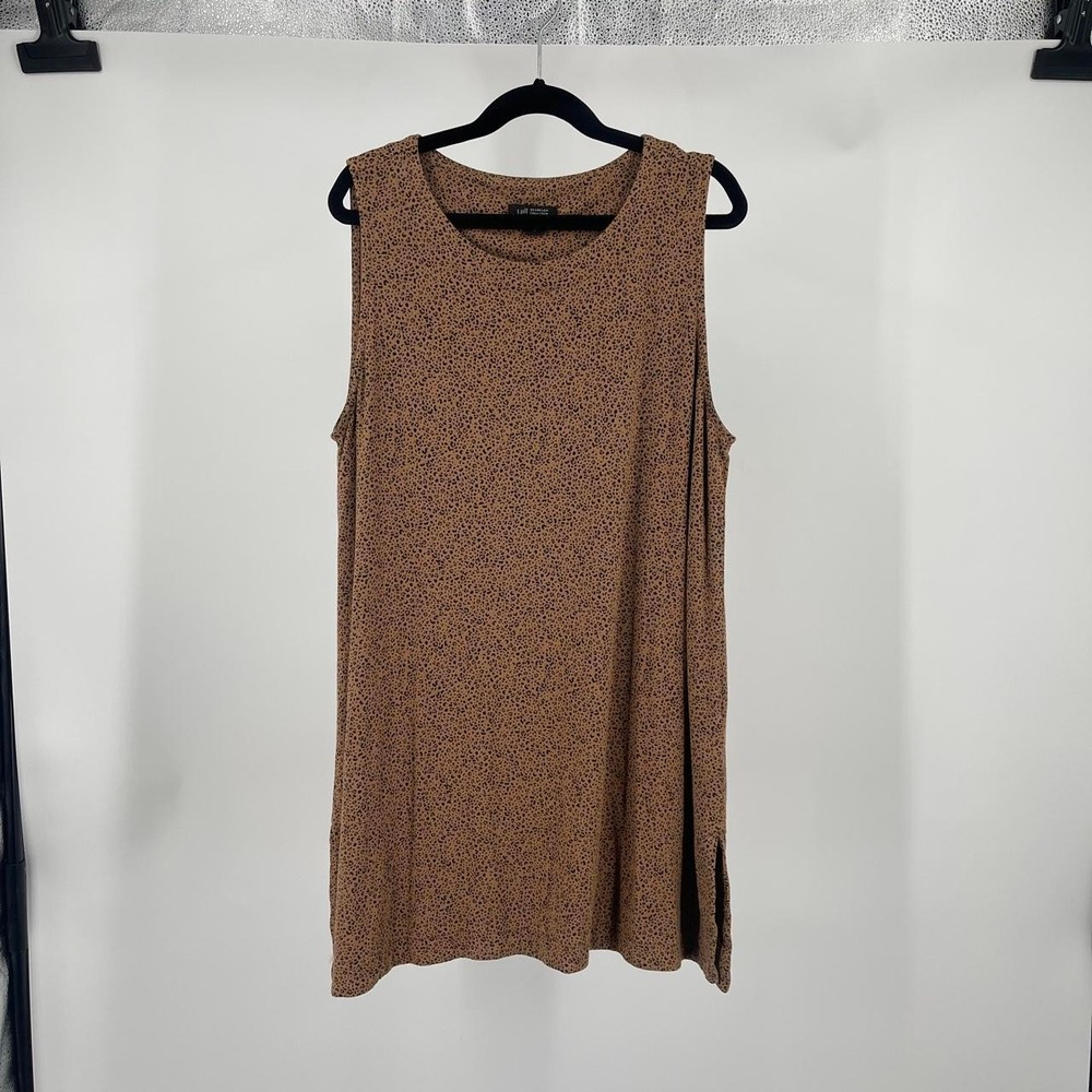 J Jill Wearever Leopard Animal Print Top S Sleeveless Minimalist Everyday Chic